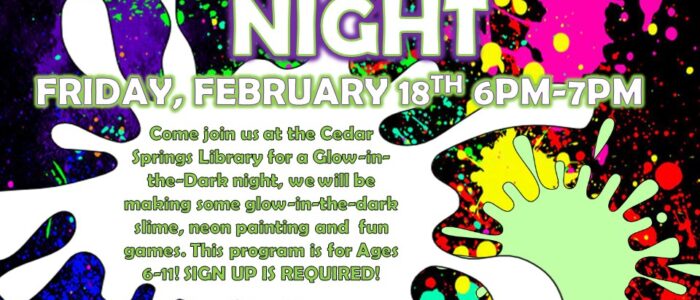 Glow-in-the-Dark Night, Ages 6-11, Sign Up Now