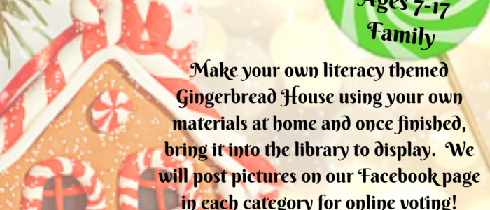 Literacy Themed Gingerbread House Contest – Vote on Facebook NOW