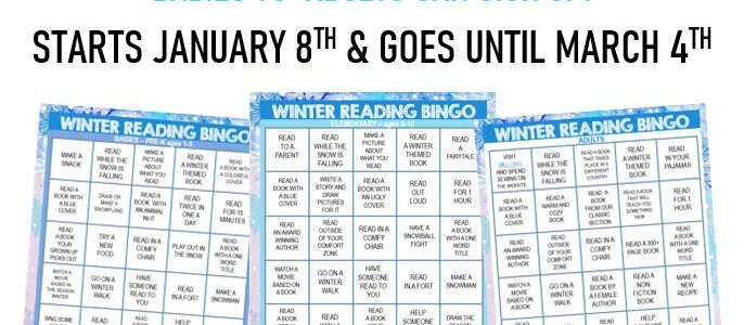 Winter Reading BINGO – All Ages – January 8th thru March 4th